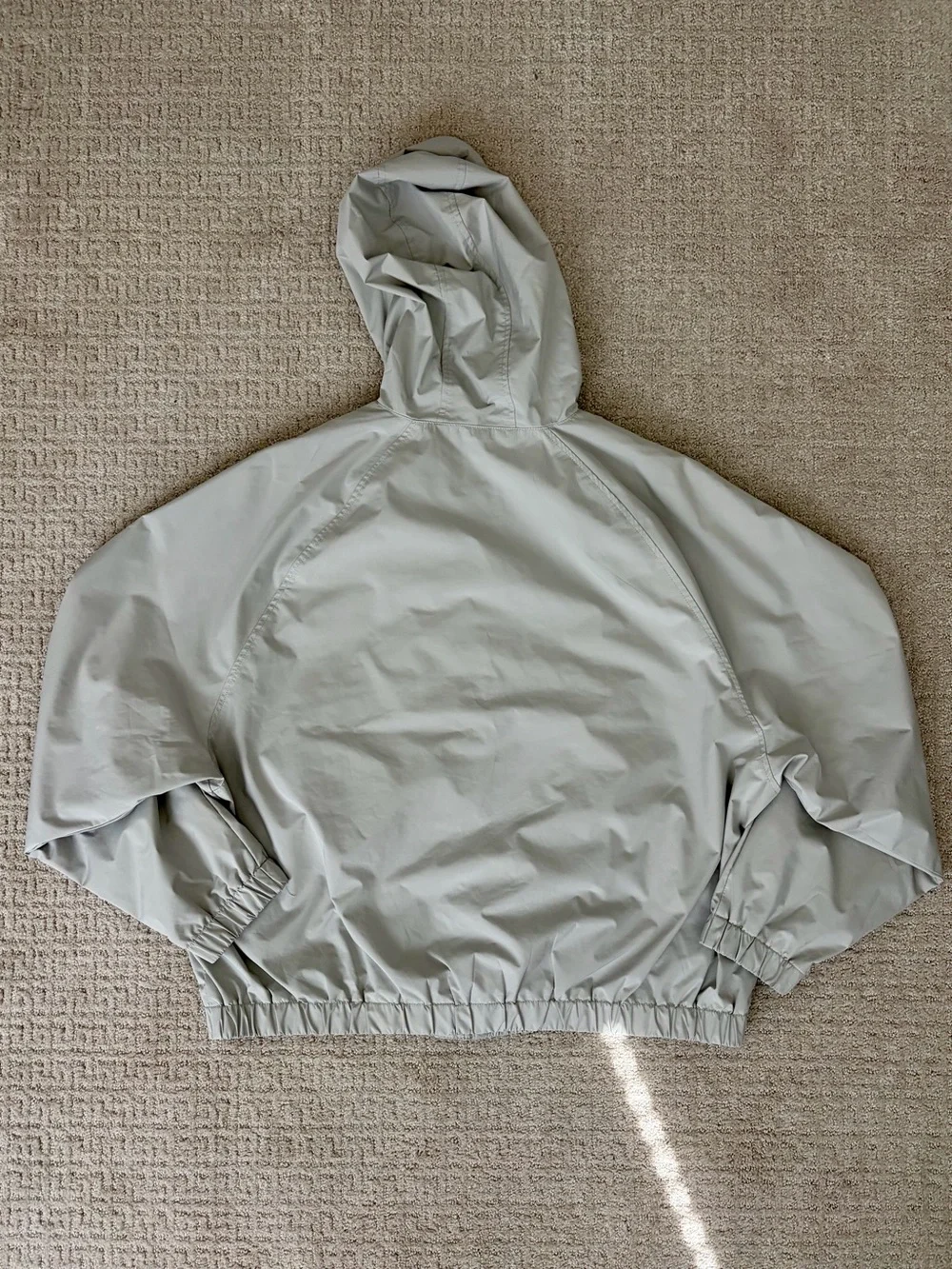 H&M Light Gray Hooded Raincoat Jacket - Men's